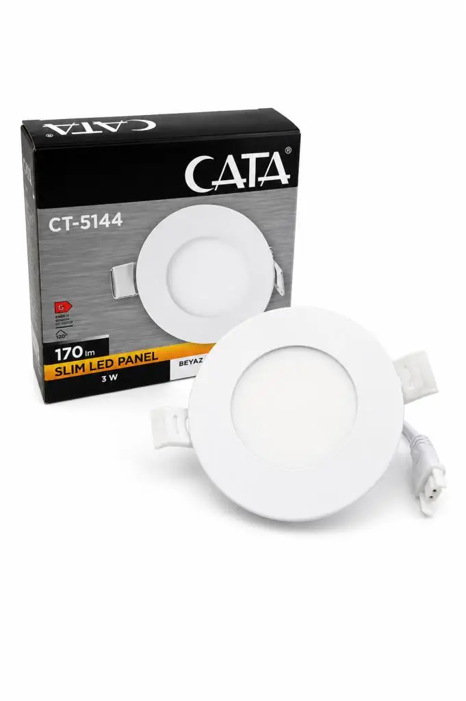 Cata CT-5144B 3W Slim Led Panel 6400K Beyaz Işık Sıva Altı Spot Lamba 