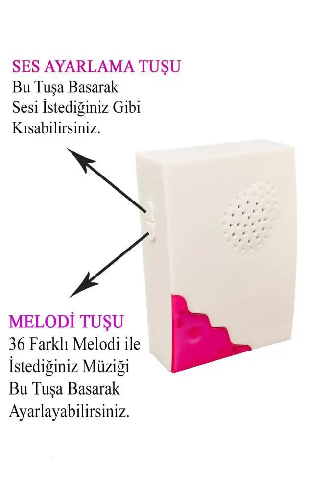 Şahnet Pilli Uzaktan Kumandalı Zil Seti - Kablosuz Kapı Zili Wireless 36 Melodi Şahnet Pilli Uzaktan Kumandalı Zil Seti - Kablosuz Kapı Zili Wireless 36 Melodi