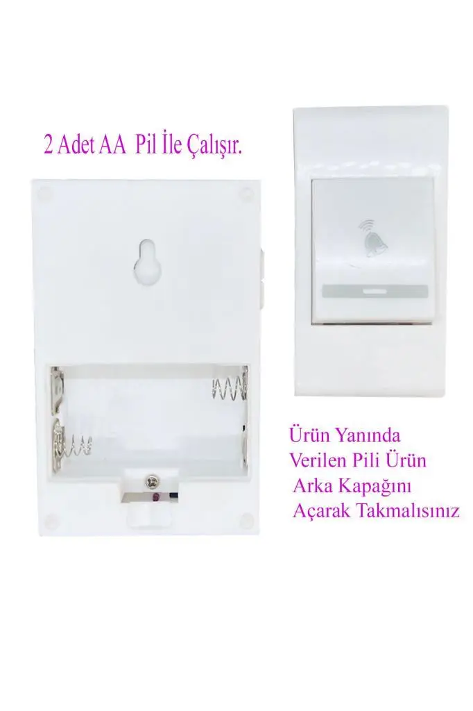 Şahnet Pilli Uzaktan Kumandalı Zil Seti - Kablosuz Kapı Zili Wireless 36 Melodi Şahnet Pilli Uzaktan Kumandalı Zil Seti - Kablosuz Kapı Zili Wireless 36 Melodi