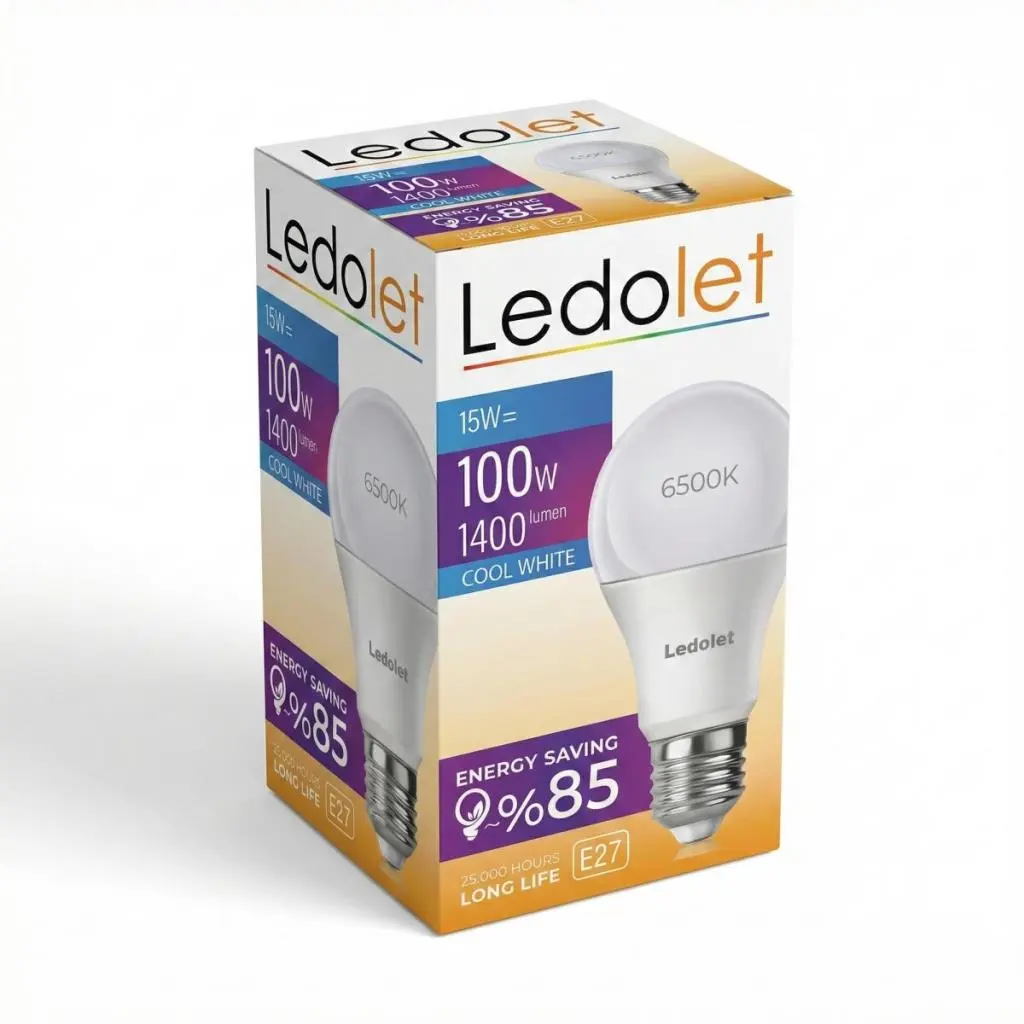 Ledolet 15W (100W) E27 Led Ampul Beyaz - 6500K