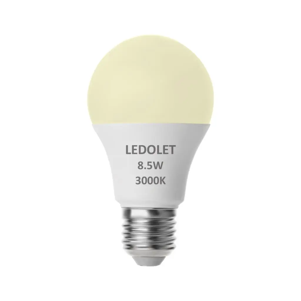Ledolet 8,5W E27 Led Ampul Sarı Işık - 3000K