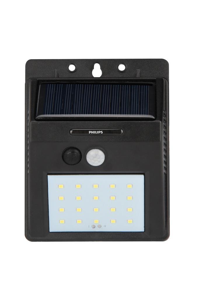 Philips BWS010 5W Solar Güneş Enerjili Duvar Aplik Beyaz Işık - Dış Mekan Sensörlü Aydınlatması
