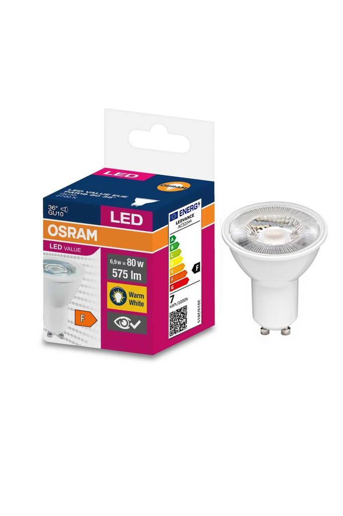 Osram Ledvalue 6,9W (80W) Par16 Led Spot Ampul Sarı - 3 Adet Osram Ledvalue 6,9W (80W) Par16 Led Spot Ampul Sarı - 3 Adet