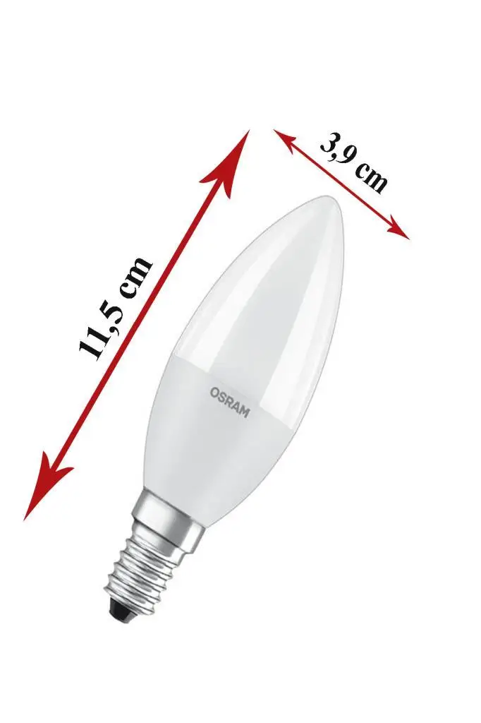 Osram Ledvalue 7,5W (60W) 3 lü Led Mum Ampul Beyaz - 6500K E14 Osram Ledvalue 7,5W (60W) 3 lü Led Mum Ampul Beyaz - 6500K E14