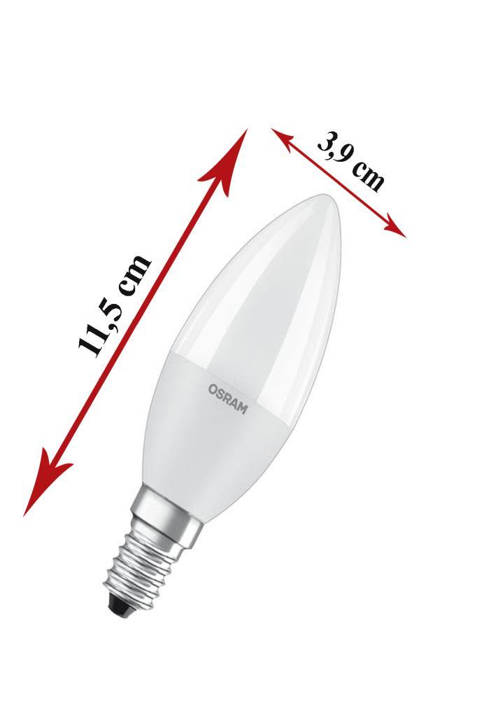 Osram Ledvalue 7,5W (60W) 3 lü Led Mum Ampul Sarı - 2700K E14 Osram Ledvalue 7,5W (60W) 3 lü Led Mum Ampul Sarı - 2700K E14