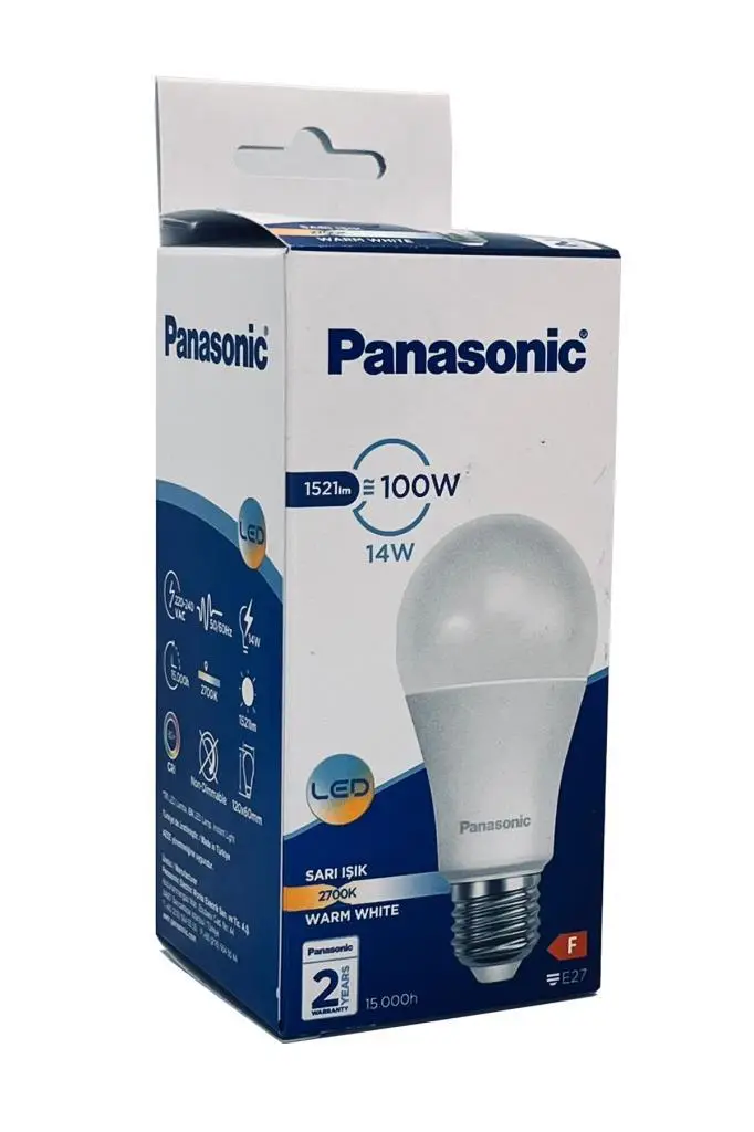 Panasonic 14W (100W) Led Ampul 3 Adet - Sarı Işık E27 Led Lamba Panasonic 14W (100W) Led Ampul 3 Adet - Sarı Işık E27 Led Lamba