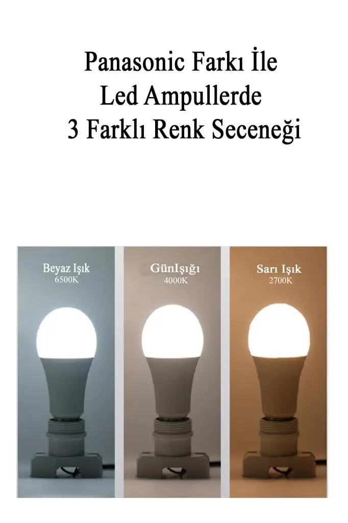 Panasonic 14W (100W) Led Ampul 3 Adet - Sarı Işık E27 Led Lamba Panasonic 14W (100W) Led Ampul 3 Adet - Sarı Işık E27 Led Lamba