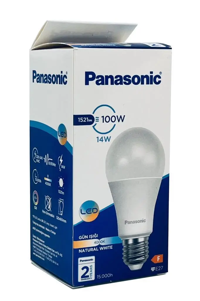 Panasonic 14W (100W) Led Ampul 4000K - Gün Işığı 10 Adet E27 Led Lamba Panasonic 14W (100W) Led Ampul 4000K - Gün Işığı 10 Adet E27 Led Lamba