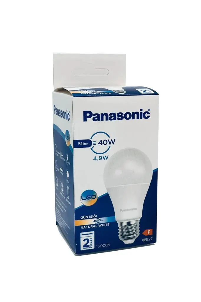 Panasonic 4,9W (40W) Küçük Led Ampul 4000K - Gün Işığı 3 Adet Avize Lambası Panasonic 4,9W (40W) Küçük Led Ampul 4000K - Gün Işığı 3 Adet Avize Lambası