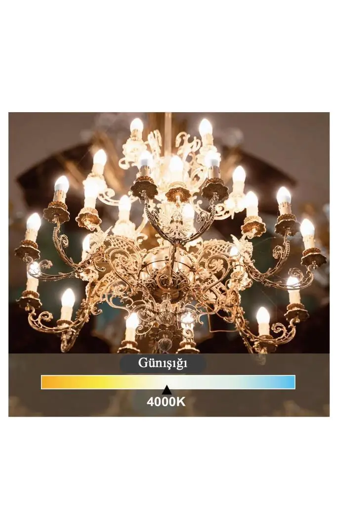 Panasonic 6,5W (50W) Led Mum Ampul Gün Işığı 4000K - E14 Duy Avize Lambası Panasonic 6,5W (50W) Led Mum Ampul Gün Işığı 4000K - E14 Duy Avize Lambası