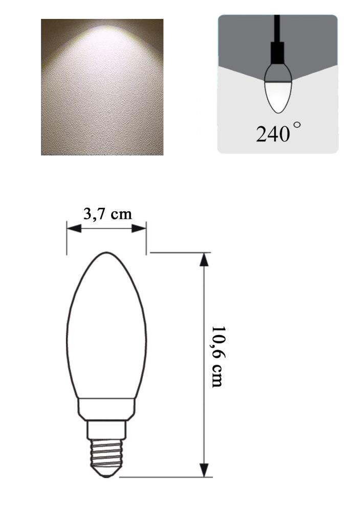 Panasonic 6,5W (50W) Led Mum Ampul Gün Işığı 4000K - E14 6 Adet Avize Lambası Panasonic 6,5W (50W) Led Mum Ampul Gün Işığı 4000K - E14 6 Adet Avize Lambası