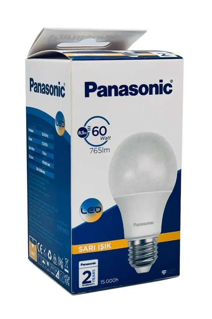 Panasonic 8,5W (60W) Led Ampul 2700K - Sarı Işık Panasonic 8,5W (60W) Led Ampul 2700K - Sarı Işık