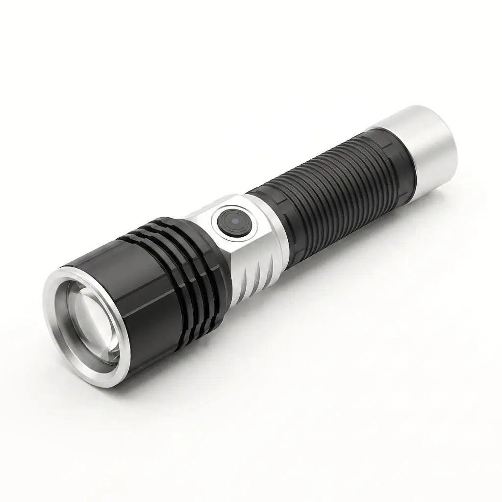 PANTHER PT-4103 ZOOM ÖZELLİKLİ USB ŞARJLI EL FENERİ ALÜMİNYUM GÖVDE