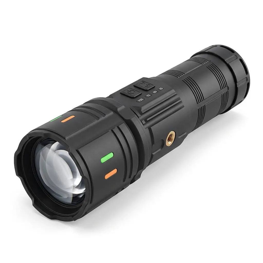 Panther PT-4133 Alüminyum Gövdeli 360° Filament LED'li Zoomlu USB Şarjlı El Feneri