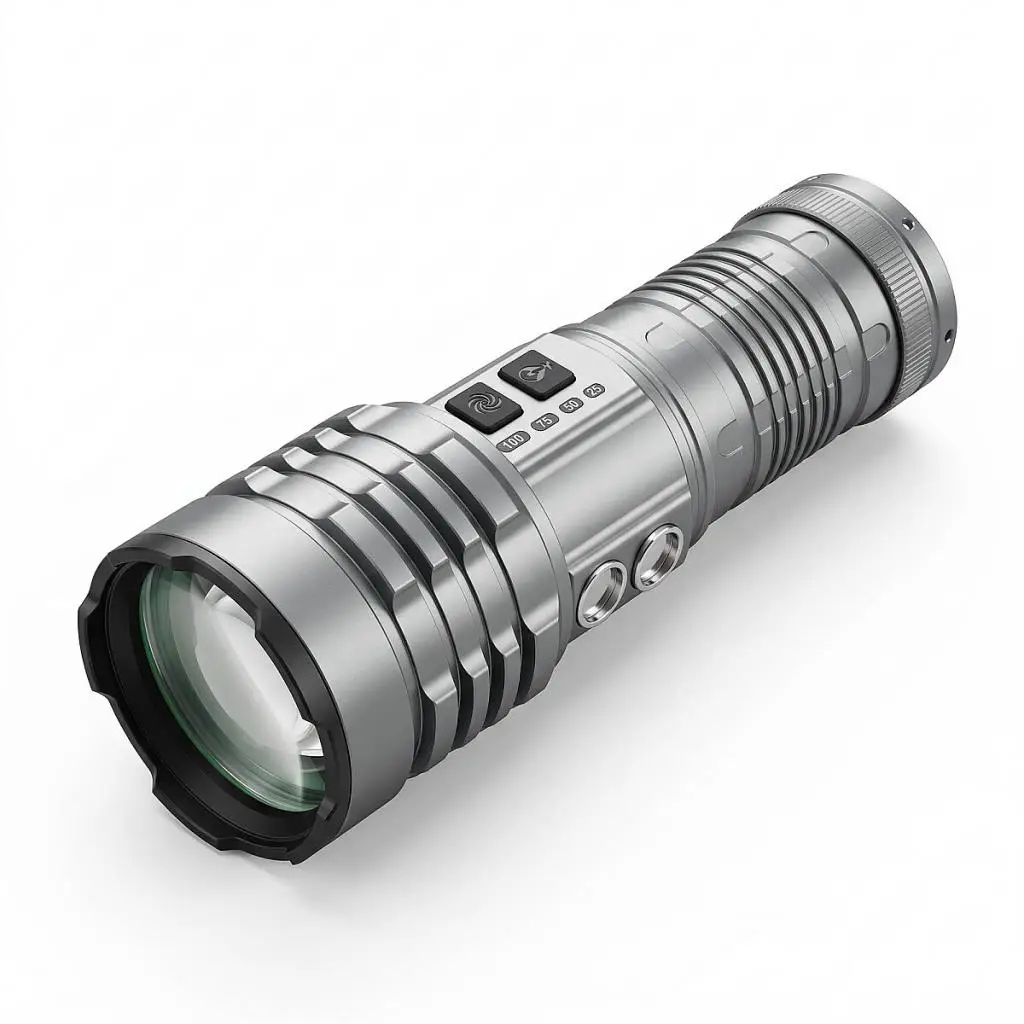 Panther PT-4134 Alüminyum Gövdeli Çok Renkli COB & SMD LED'li Zoomlu USB Şarjlı El Feneri