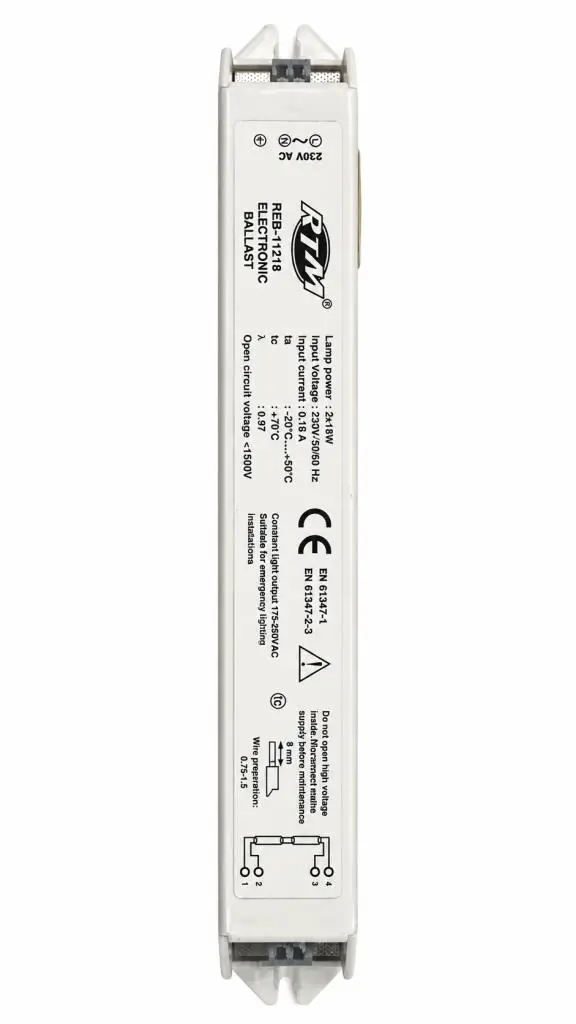 • RTM REB-11218 Filtreli Elektronik Balast 2x18W (Çift Floresan Uyumlu) 