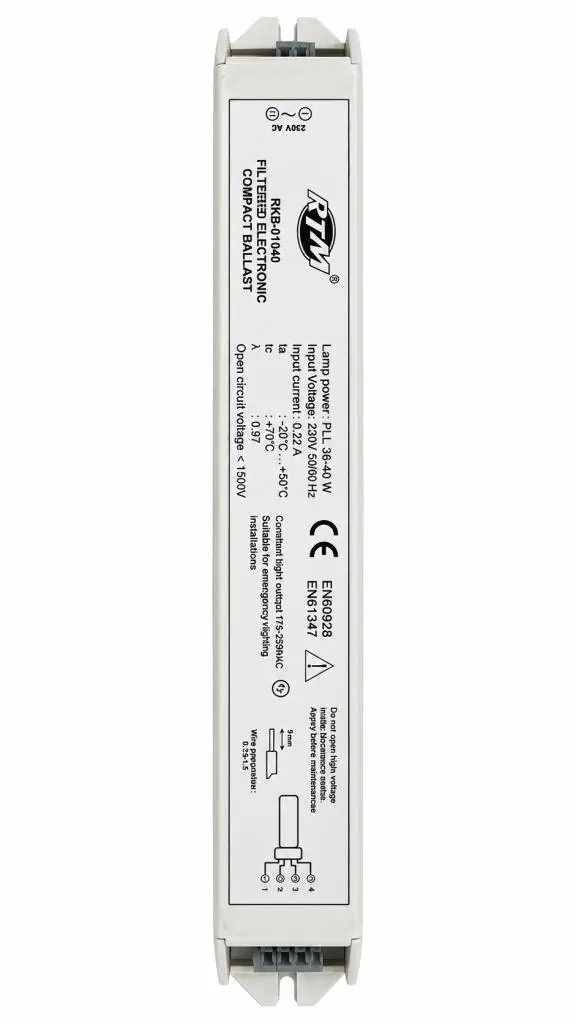 RTM RKB-01040 Filtreli Elektronik Kompakt Balast 36W - 40W (PL-L Ampul Uyumlu)