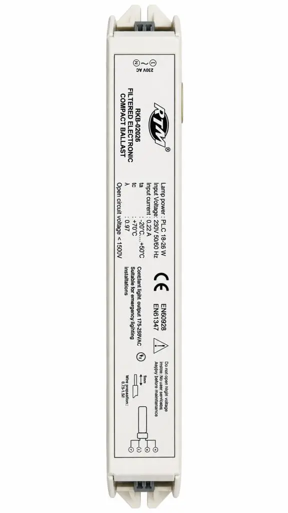 RTM RKB-02026 Filtreli Elektronik Kompakt Balast 18W - 26W (PL-C Ampul Uyumlu)