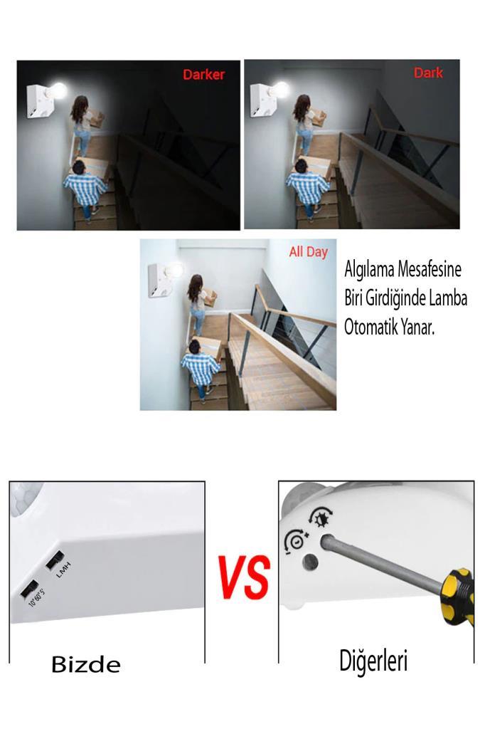 Şahnet 9W (60W) Sensörlü Led Ampul Beyaz E27 Şahnet 9W (60W) Sensörlü Led Ampul Beyaz E27