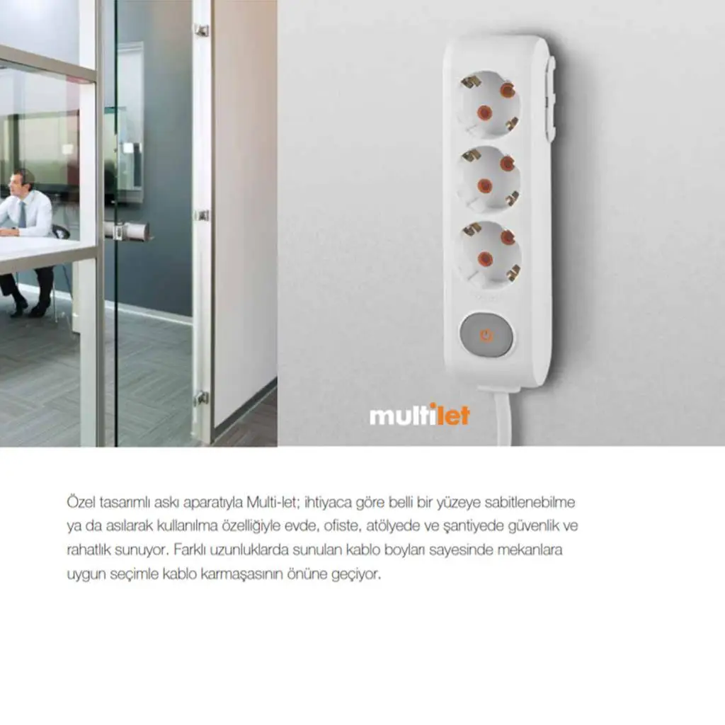 Viko Multi-Let 6 Li Çocuk Korumalı Grup Priz 2 Mt Viko Multi-Let 6 Li Çocuk Korumalı Grup Priz 2 Mt